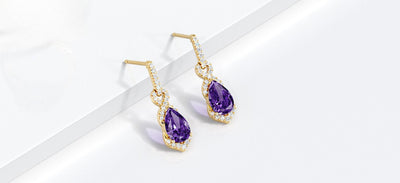 Peora 14K gold alexandrite earrings