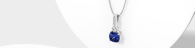 Peora 14K Gold Blue Sapphire pendant