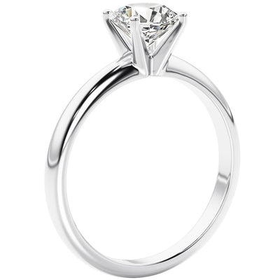 Diamond Classic Solitaire Ring 14K White Gold 1 Carat