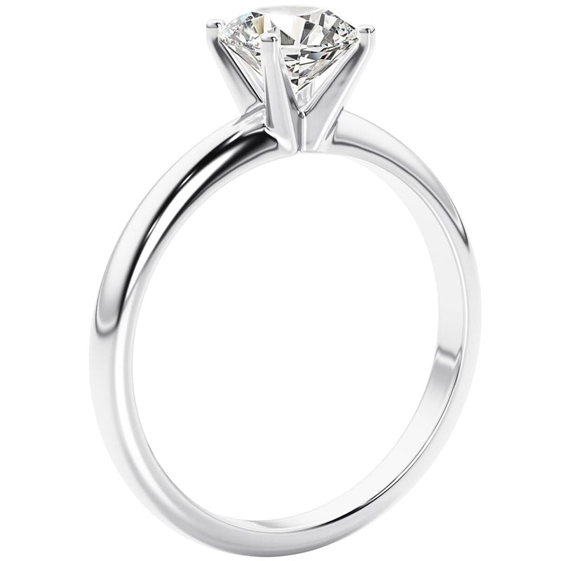 Diamond Classic Solitaire Ring 14K White Gold 1 Carat