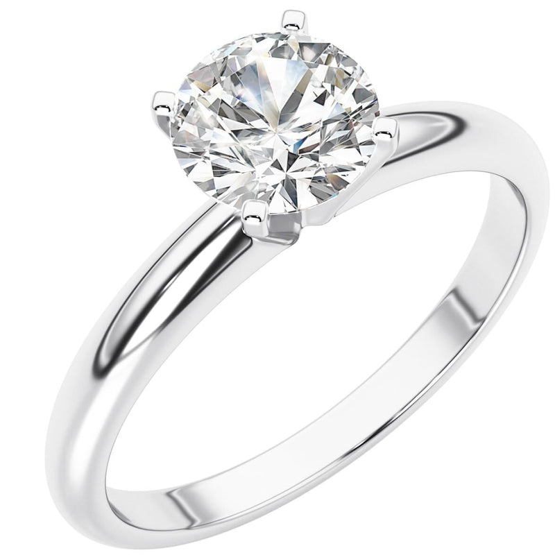 Diamond Classic Solitaire Ring 14K White Gold 1 Carat