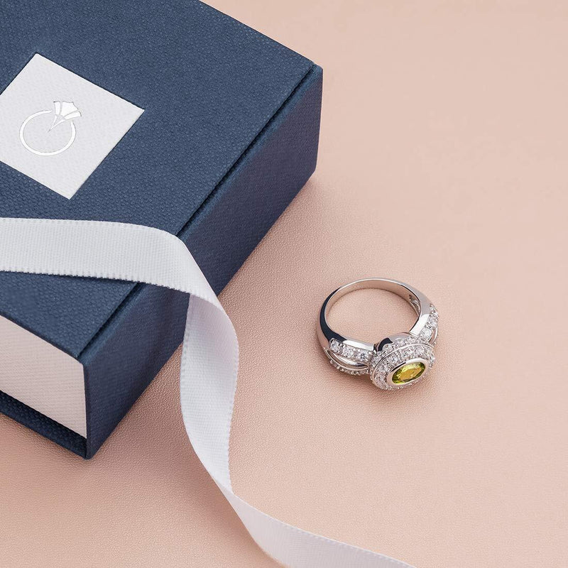 Peridot Ring Sterling Silver Oval Shape 0.75 Carats SR9754