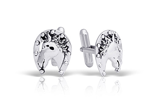 Sterling Silver Horseshoe Cufflinks for Men