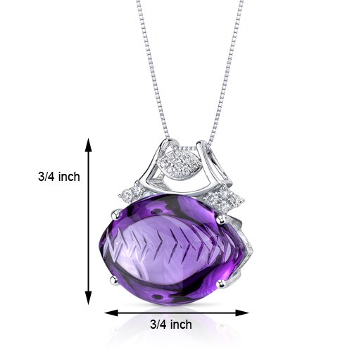 Amethyst Pendant Necklace 14 Karat White Gold Marquise 12.55 Cts