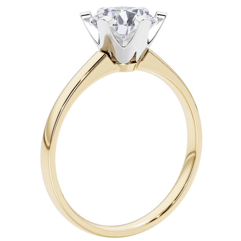 IGI Certified Natural Diamond Solitaire Ring 14K Yellow Gold 1.28 Carats