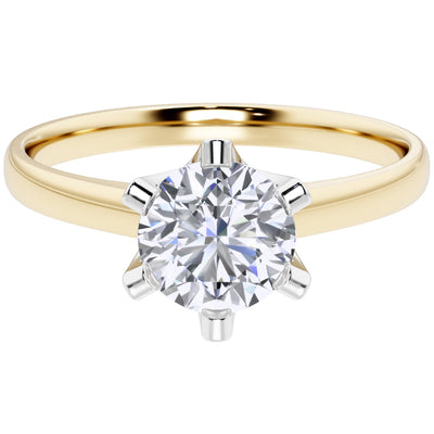 IGI Certified Natual Diamond Solitaire Ring 14K Yellow Gold 1.02 Carats