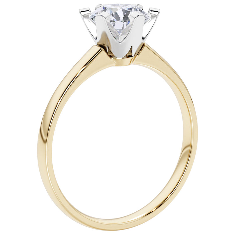 IGI Certified Natural Diamond Solitaire Ring 14K Yellow Gold 1.09 Carats