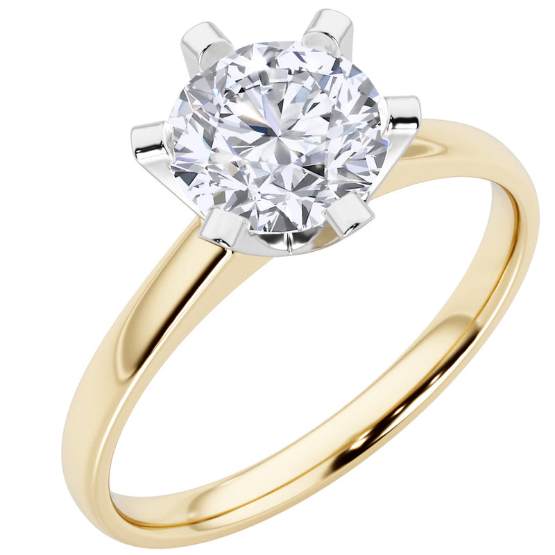 IGI Certified Natural Diamond Solitaire Ring 14K Yellow Gold 1.22 Carats