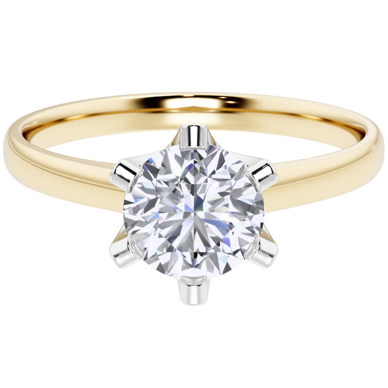 IGI Certified Natural Diamond Solitaire Ring 14K Yellow Gold 1.11 Carats