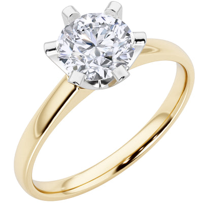 IGI Certified Natural Diamond Solitaire Ring 14K Yellow Gold 1.07 Carats