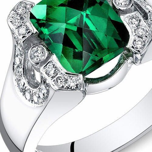 Emerald Ring 14 Karat White Gold Emerald Shape 2.3 Carats