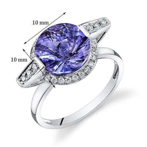 Alexandrite Ring 14 Karat White Gold Round Shape 4.65 Carats