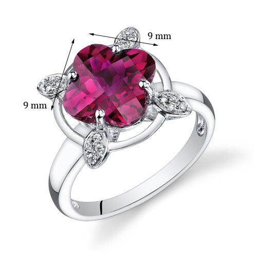 Ruby Ring 14 Karat White Gold Lily Cut 4.75 Carats