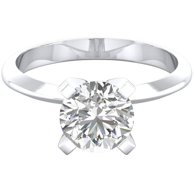 Moissanite Solitaire Engagement Ring 14K Gold 2 Carats