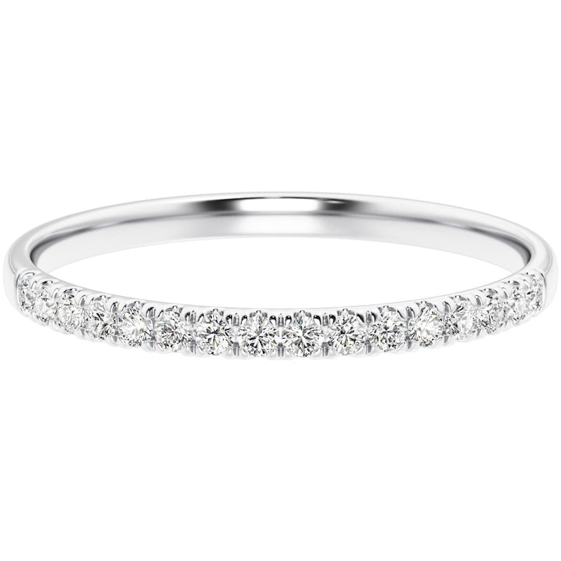 Diamond Half Eternity Ring Band 14K Gold