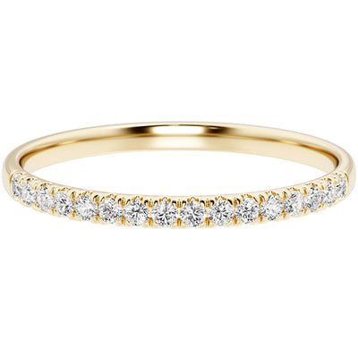 Diamond Half Eternity Ring Band 14K Gold