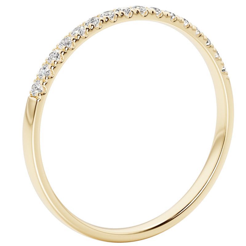 Diamond Half Eternity Ring Band 14K Gold