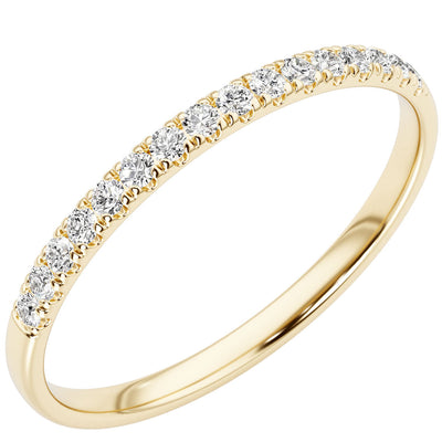 Diamond Half Eternity Ring Band 14K Gold