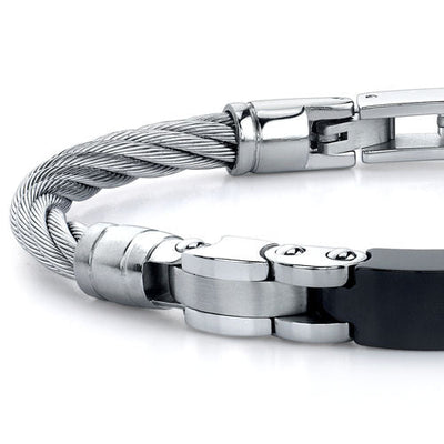 Stainless Steel Twisted Cable Link Bracelet