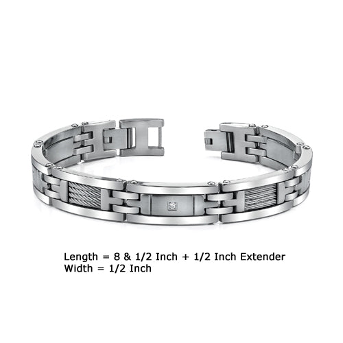 Stainless Steel Twisted Cable Highlight Bracelet