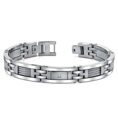 Stainless Steel Twisted Cable Highlight Bracelet