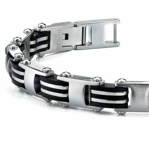 European Style Mens Stainless Steel Link Bracelet Style