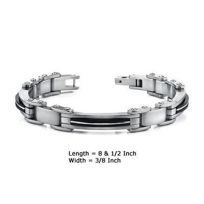 Sophisticated Mens Stainless Steel Bracelet