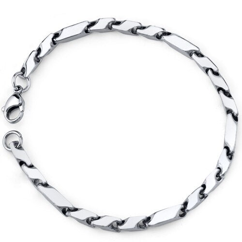 Exclusive Style: Stainless Steel Fancy 3D Arrow Link Bracelet