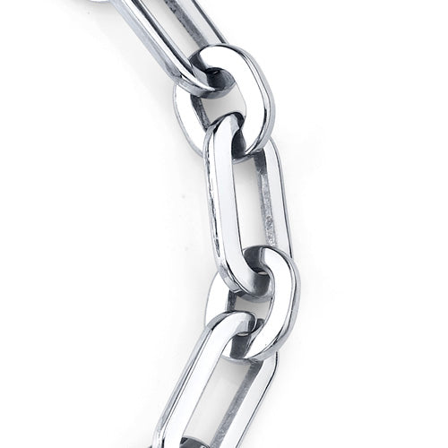 Stainless Steel Rectangular Link Bracelet