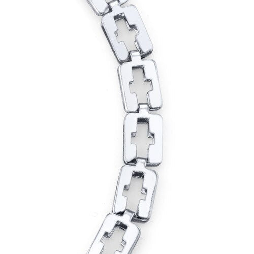 Truly Inspired: Unisex Steel Cut-Out Cross Bracelet