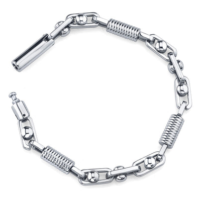 Stainless Steel Coil Link Bracelet