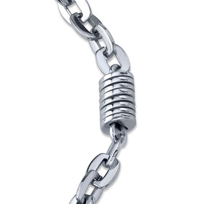 Stainless Steel Unique Short Coils Link Bracelet