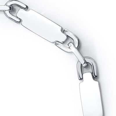 Stainless Steel Fancy Heavy-Duty Link Bracelet