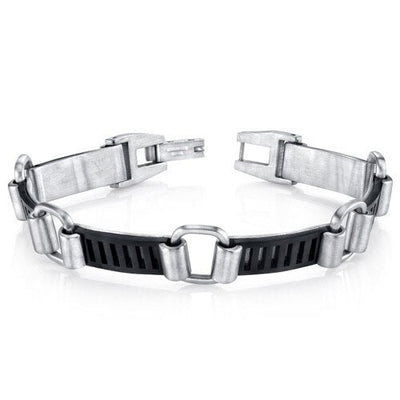 Mens Urban Class Matte Finish Stainless Steel Bracelet Style