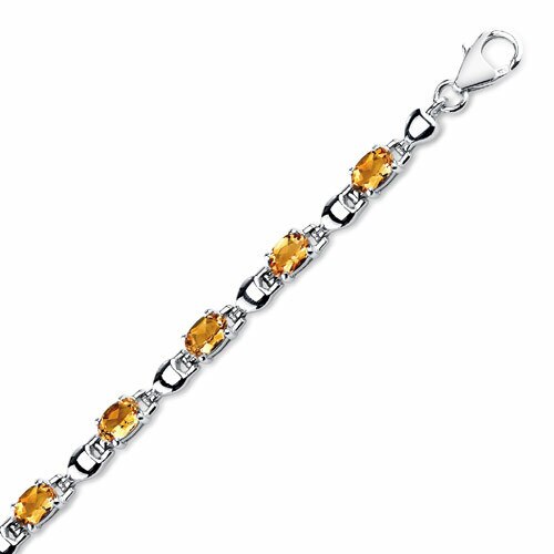 Citrine Bracelet Sterling Silver Oval Shape 5.5 Carats