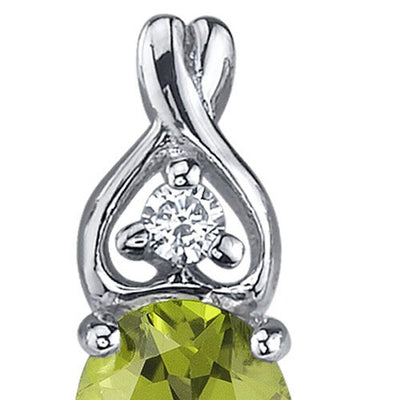 Peridot Earrings Sterling Silver Oval Shape 2.5 Carats