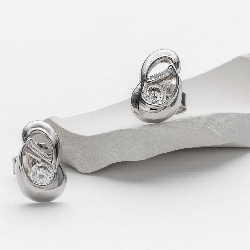 Sterling Silver Infinity Knot Earrings for Women