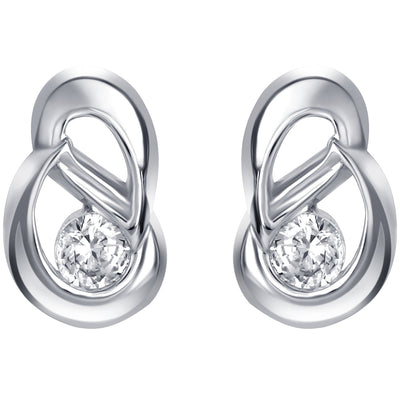 Sterling Silver Infinity Knot Earrings for Women