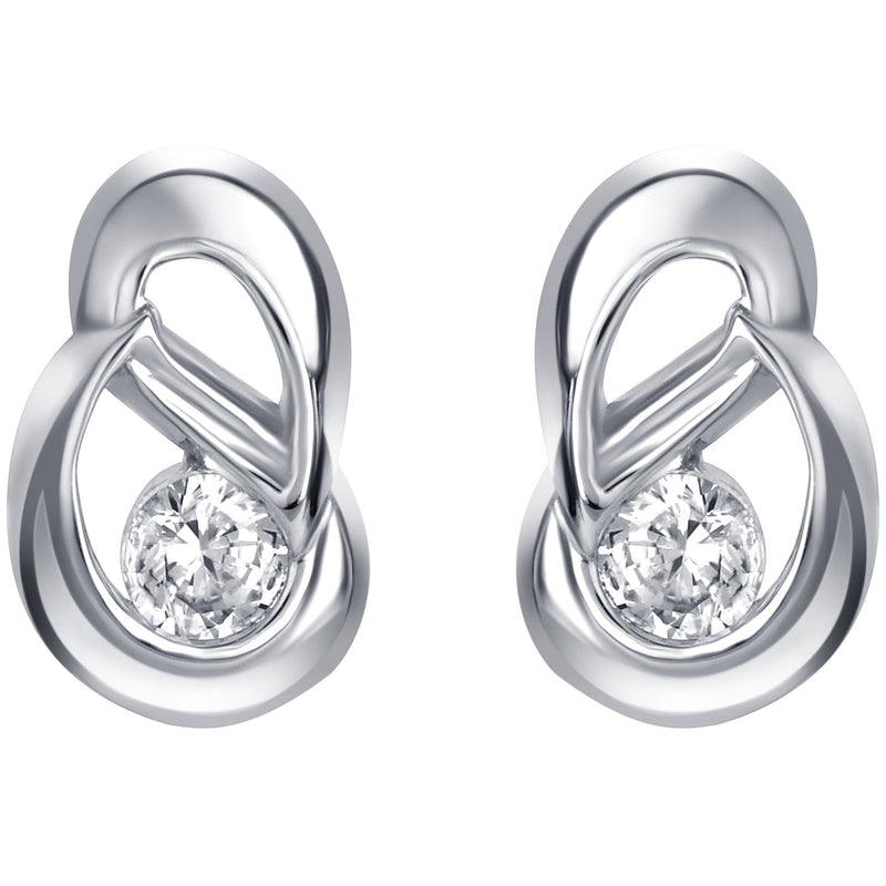 Sterling Silver Infinity Knot Earrings for Women