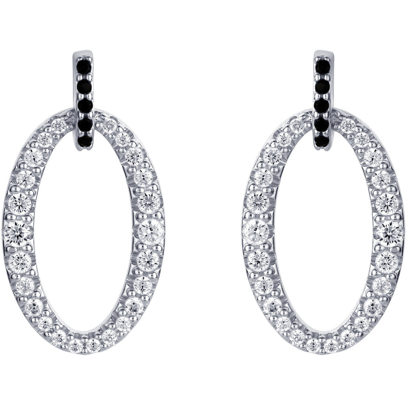 Sterling Silver Eternity Drop Earrings for Women