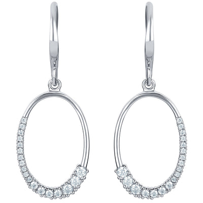 Sterling Silver Circle of Life Drop Earrings for Women