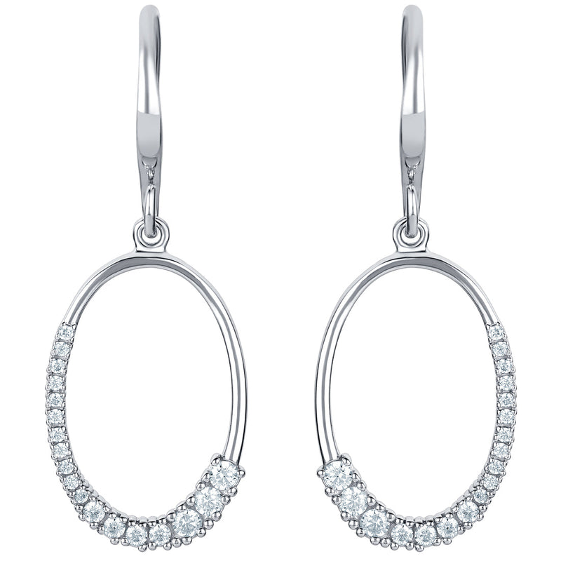 Sterling Silver Circle of Life Drop Earrings for Women