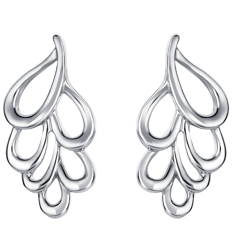 Sterling Silver Clustered Teardrop Earrings for Women