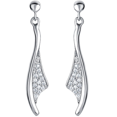 Sterling Silver Calla Lily Drop Earrings for Women