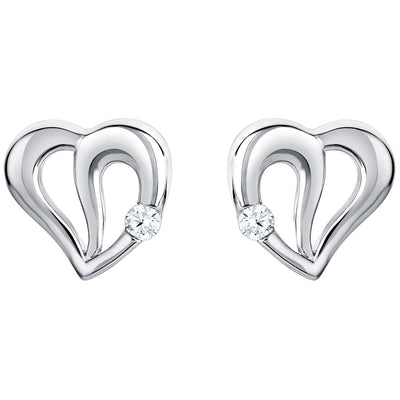 Sterling Silver Sweetheart Earrings for Women