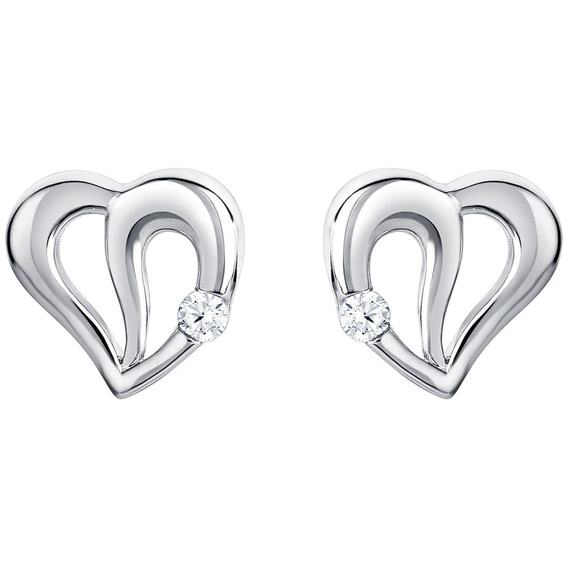 Sterling Silver Sweetheart Earrings for Women