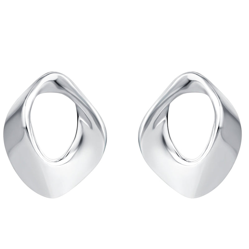 Sterling Silver Sculpted Floating Earrings for Women