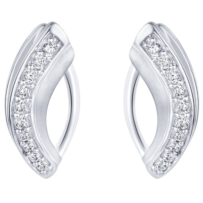 Sterling Silver Enchanted Open Marquise Earrings for Women