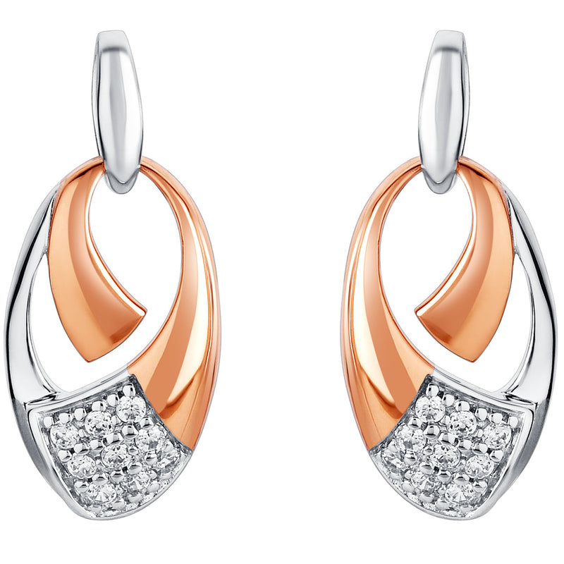 Sterling Silver Ellipse Earrings for Women