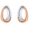 Two-Tone Sterling Silver Open Ellipse Earrings for Women